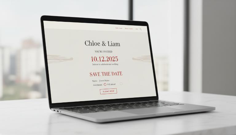 &Yacute; nghĩa thiệp cưới online m&agrave;u đỏ hỷ